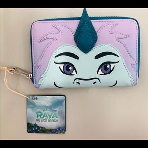 Disney Raya and the Last Dragon Loungefly Wallet - Purple and Teal NWT